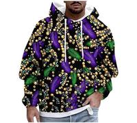Uwdiohq Ropa Protección Solar Men's Casual Fashion Loose 3D Print Hoodie Llega (Navy, XL) Softshell Hombre Trabajo Verano Camisetas Sin Manga Sudadera Moto Protecciones Top Deportivo para