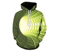 Uwdiohq Ropa Protección Solar Sudadera con Capucha De Manga Larga Degradado Color Versátil E Informal Borde Última Generación Top Mangas (Green, S) Verano Playa Sudaderas Mujer Camisa Proteccion