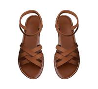 Uwdiohq Sandalias Mujer Cuña Baja Cómodas Zapatos De Verano Para Mujer, Edición Coreana, Playa Sandalia Temporada (Brown, 36) Trekking Comodas Deportivas Women Sandals Summer Rojas Chanclas