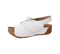 Uwdiohq Sandalias Mujer Para Paseo Diario Playa Con Tacón Bajo Mujer, Informales, Huecas, Zapatillas Ciudad (White, 38) Women Sandals Summer Comodas Senderismo Plataforma Verano Alpargatas