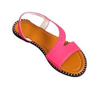 Uwdiohq Sandalias Mujer Punta Abierta De Playa Para Zapatillas Casuales Huecas Zapatos Retro Romanas (Hot Pink, 41) Verano Negro Vestir Comodas Montaña Naranjas Plantilla Extraible Veganas