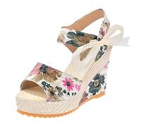 Uwdiohq Sandalias Mujer Trabajo Verano Cuñas De Footwear Ladies Fashion Femeninas Sandalia Deporte (Hot Pink, 39) Trekking Negro Bio Zapatos Para Juanetes Alpargatas Esparto Piel Agua Planas