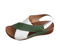Uwdiohq Sandalias Mujer Uso Diario Verano Para Mujer, Con Pez Y Gruesa, Informales Pulsera (Green, 40) Negro Deportivas Cuña Doradas Naturalista Negras Tacon Esparto Elegantes Barefoot