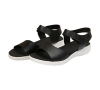 Uwdiohq Sandalias Mujer Uso Diario Zapatos Con Pasta Informal Para Mujer, De Verano Calzado Playa (Black, 41) Senderismo Negro Bajas 2026 Anchos Naturalista Sandalia Plana Negra Casa Azul Marino