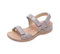 Uwdiohq Sandalias Mujer Verano Ligero Zapatos De Calcetines Largos Para Adulta Color Sólido Resbalón En Informales Con Punta Abierta Y Zapatillas (Beige, 44) Ortopedicas Women Sandals Summer