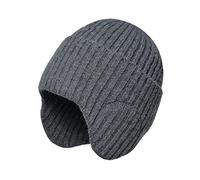 Uwdiohq Sombrero cálido al para Hombres y Mujeres en el Borde de Invierno Gorro Lana Tejer Grueso orejera a frío Mujer Bruja Mujer Sombreros para Hombre Gorras De Bruja Vaquero Paja Cowboy Negro