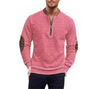 Uwdiohq Sudadera Sin Mangas Hombre con Cremallera De Un para Hombre, Informal, Manga Larga, Cuello Alto, Poliéster, Tallas S-5Xl Año Nuevo (Pink, XXXXXL) El Sol Corta Vento Mujer Ropa Caza