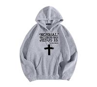 Uwdiohq Sudadera USA Hombre Normal Isnt Coming Back Is Hombres Mujeres Gráfico Estampado con Capucha Cuello De Manga Larga Tops Sudaderas (Grey, S) para Gimnasio Oversized Gym Softshell Camisa