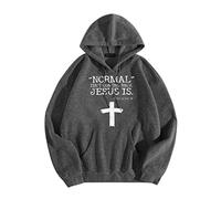 Uwdiohq Sudadera USA Hombre Normal Isnt Coming Back Is Hombres Mujeres Gráfico Estampado con Capucha Cuello De Manga Larga Tops Sudaderas (Dark Gray, S) Ropa Anti Calor Gimnasio Gym Deporte