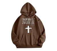 Uwdiohq Sudadera USA Hombre Normal Isnt Coming Back Is Hombres Mujeres Gráfico Estampado con Capucha Cuello De Manga Larga Tops Sudaderas (Coffee, XL) Cremallera Camisa Corta Camiseta Sin Mangas
