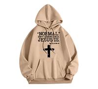 Uwdiohq Sudadera USA Hombre Normal Isnt Coming Back Is Hombres Mujeres Gráfico Estampado con Capucha Cuello De Manga Larga Tops Sudaderas (Khaki, L) Protección Solar Impermeable Chaqueta Camisa