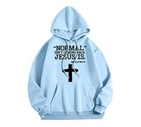 Uwdiohq Sudadera USA Hombre Normal Isnt Coming Back Is Hombres Mujeres Gráfico Estampado con Capucha Cuello De Manga Larga Tops Sudaderas (Light Blue, XL) Chaqueta Verano Camisa Sin Mangas