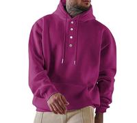 Uwdiohq Sudaderas Amarillas Hombre con Capucha para Bolsillos De Manga Larga Color Sólido Ligeras Otoño/Invierno Deportivo Abrigo (Hot Pink, XL) Cortavientos Top Kit Pesca Completo Hombres