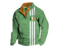 Uwdiohq Sudaderas con Capucha Corta Mujer St. Day Color Sólido Cuello Sudadera De Tamaño Suelta Manga Larga Sudadera Ligera Blusa Suelta Sudaderas Niños (Mint Green, XXXL)