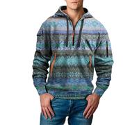 Uwdiohq Sudaderas con Capucha Corta Sudadera Juvenil Y Moderna para Hombre, Ideal Otoño E Invierno, Camiseta Estampada En 3D Flores Dinámicas. Reloj Barca (Sky Blue, L) Gym Hombre Camisa Manga
