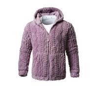 Uwdiohq Sudaderas De Hombre Chaqueta Invierno para Hombre, Gruesa, Cálida, Tallas Grandes Y Altas, con Cremallera, Felpa, Manga Larga Forro Mono Obeso (Purple, XL) Ropa Ciclismo Corta Vento