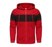 Uwdiohq Sudaderas De Hombre Sudadera con Capucha Bloque Color Manga Larga Otoño E Invierno para Top Al Camisa Ejercito (Hot Pink, M) Proteccion Solar Ropa Gym Chaqueta Cortavientos Boxeo Kit