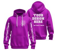 Uwdiohq Sudaderas De Hombre Sudadera con Capucha Personalizada. Diseña Tu Propia Personalizada Texto, Logotipo Y Foto. para Mujer. Tops (Dark Purple, S) Softshell Camisa Sin Mangas El Sol Kit