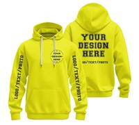 Uwdiohq Sudaderas De Hombre Sudadera con Capucha Personalizada. Diseña Tu Propia Personalizada Texto, Logotipo Y Foto. para Mujer. Tops (Yellow, XXL) Ropa Verano Chaqueta Cortavientos Jersey