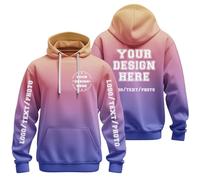 Uwdiohq Sudaderas De Hombre Sudadera con Capucha Personalizada. Diseña Tu Propia Personalizada Texto, Logotipo Y Foto. para Mujer. Tops (Light Violet, L) Ropa Ciclismo Playa Oversize Kit Pesca