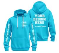 Uwdiohq Sudaderas De Hombre Sudadera con Capucha Personalizada. Diseña Tu Propia Personalizada Texto, Logotipo Y Foto. para Mujer. Tops (Sky Blue, XXXXL) Ropa Running Chandal Completo Artículos