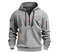 Uwdiohq Sudaderas De Hombre Sudadera con Capucha Y Mensaje Corazón Secreto para 2026, Estilo Tela Cuentas Tops Deporte (Light Ashy, XXL) Kit Pesca Completo Moto Protecciones Mujer Camisa Manga