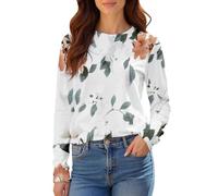Uwdiohq Sudaderas Deportivas Mujer Sin Capucha 2026 New Women's Shoulder Long Sleeve T Shirt Summer Top (Blanco, S) Tallas Grandes Sudadera Azul Marino Halloween para Navidad Burdeos Morada