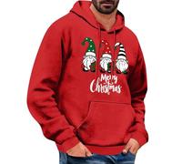 Uwdiohq Sudaderas Hombres con Capucha Christmas Printed Hoodies Are Hot For Men In Autumn and Winter Navidad Familia Y (Red, L) Oversize Hombre Mangas Proteccion Solar Ropa De Gimnasio Sudadera