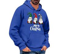 Uwdiohq Sudaderas Hombres con Capucha Christmas Printed Hoodies Are Hot For Men In Autumn and Winter Navidad Familia Y (Blue, M) Kit De Pesca Ropa Deporte para Hombre Proteccion Solar Mangas El