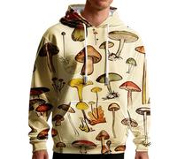 Uwdiohq Sudaderas Hombres con Capucha Sudadera Y Estampado Informal para Hombre, Camiseta Retro De Manga Larga Mensaje Adoración A Dios Amor Deportiva Hombre (Coffee, XXXL) Softshell Ropa
