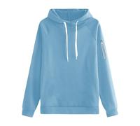 Uwdiohq Sudaderas Mujer con Capucha Algodón Sudadera De Talla Grande para Mujer, Otoño E Invierno (Azul Claro, L) Sweatshirt Rayas Hoodies For Teen Girls Navideño Navideña Deportivas Chaquetas
