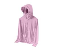 Uwdiohq Sudaderas Mujer Verano Chaqueta con para Camisa Ligera De Manga Larga, Ideal Llevar Bolsas, Senderismo Y Equitación. (Rosa, L) Sudadera Cremallera Larga Abierta Fina Oversized Hoodie