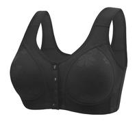 Uwdiohq Sujetador De Mujer Banda Alta Women's Fashionable and Casual Front Anti Sagging Back Shaping Bra Without Wires Enganches Sujetadores (Black, 46) Sostenes Sin Aros Algodon Push Up