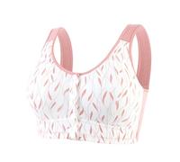 Uwdiohq Sujetador Reductor para Mujer Sujetadores con Cierre Frontal, Ligeramente Forrados, Sin Aros, Camiseta, Todos Los Días, Total, Bralette Cómodo Y Apoyo Uctores Aros (Pink, 52) Sostenes De