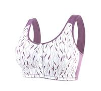 Uwdiohq Sujetador Reductor para Mujer Sujetadores con Cierre Frontal, Ligeramente Forrados, Sin Aros, Camiseta, Todos Los Días, Total, Bralette Cómodo Y Apoyo Uctores Aros (Purple, 52) Push Up