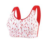 Uwdiohq Sujetador Reductor para Mujer Sujetadores con Cierre Frontal, Ligeramente Forrados, Sin Aros, Camiseta, Todos Los Días, Total, Bralette Cómodo Y Apoyo Uctores Aros (Red, 52) Sostenes De