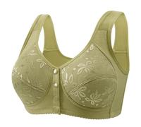 Uwdiohq Sujetador Reductor para Mujer Women's Fashionable and Casual Front Anti Sagging Back Shaping Bra Without Wires Sujetadores Abiertos (Green, 42) Blanco Dormir Sin Costuras Ni Aros Negro