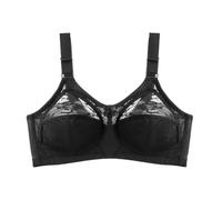 Uwdiohq Sujetador Sin Aros para Mujer Full Cup Thin Large Size Bra Fixed Double Straps After Four of Buckle Sponge Transparent Sexy Lace European and American Ladies Underwear Sujetadores