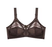 Uwdiohq Sujetador Sin Aros para Mujer Full Cup Thin Large Size Bra Fixed Double Straps After Four of Buckle Sponge Transparent Sexy Lace European and American Ladies Underwear Sujetadores