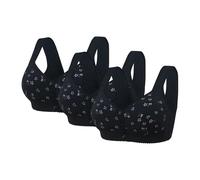 Uwdiohq Sujetador Sin Aros para Mujer Sujetadores 2026 Verano Frontal Transpirable Soporte Completo Espalda Ancha De Uso Diario Medio Cuerpo (D, 44) Reductor Push Up Seamless Bra Costuras Sports