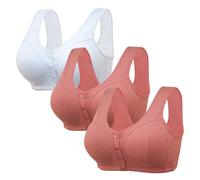 Uwdiohq Sujetadores Mujer Sin Aros De Soporte para Mujer, con Correa Ajustable, Total, Cómodos, Aros, Inalámbricos Extensores (Silver, 42) Sujetador Muy Reductor Algodon Dormir Push Up Sports