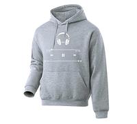 Uwdiohq Top De Deporte Hombre Sudadera con Capucha Estampada Estampado Letras Informales Otoño E Invierno para Bolsillo Terciopelo Sudaderas Hombres (Grey, XXXL) Cortavientos Running Ropa Boxeo