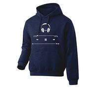 Uwdiohq Top De Deporte Hombre Sudadera con Capucha Estampada Estampado Letras Informales Otoño E Invierno para Bolsillo Terciopelo Sudaderas Hombres (Navy, L) Gym Ropa Camisa Sin Mangas Verano