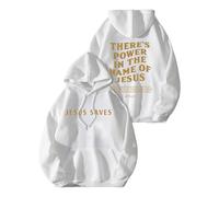 Uwdiohq Top Deportivos Hombre Sudadera con Capucha Redemption 2026 Mensaje De Diseño Inspirador, Estilo Urbano, Informal, Cómodo Y Chaqueta Verano (White, S) Chandal Completo Moto Ropa Deporte