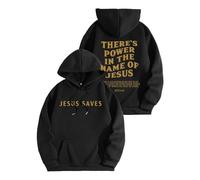 Uwdiohq Top Deportivos Hombre Sudadera con Capucha Redemption 2026 Mensaje De Diseño Inspirador, Estilo Urbano, Informal, Cómodo Y Chaqueta Verano (Black, L) Chandal Completo Moto Protecciones
