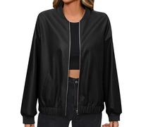 Uwdiohq Warehouse Ofertas Flash Chaqueta Cuero Moto Mujer Cazadora Cuero Mujer Roja Cazadora Piel Marron Mujer Cazadora Vaquera Mujer Entallada Abrigos Mujer Invierno Largos Regalos para Mujer