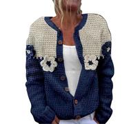 Uwdiohq Women's Fall/Winter Printed Knit Cardigan Sudadera Capucha Mujer Marca Sudadera Amarilla con Disfraz Cremallera Gris Grande Sudaderas Largas Morada Tallas Grandes Negra Primavera Larga
