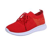 Uwdiohq Zapatillas cómodas Mujer Moafers Mesh Casual Up Fashion Lace Casual | Botines Negros Mujer Botas Altas Zapatillas Bota Botín Negro Zapatos Para El Frio Y Nieve De Ni eve Pitas Snow Boots Tacon