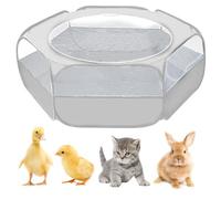 UWE Corralito para animales pequeños, caja de cría de pollos con cubierta superior, portátil para ejercicio al aire libre, tienda de campaña para mascotas, impermeable, transpirable, corralito para
