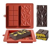 UWILLION Molde de barra de chocolate Dubai profundo de 1 pulgada, 2 unidades, molde grueso de silicona para barra de chocolate, molde grande para rellenar